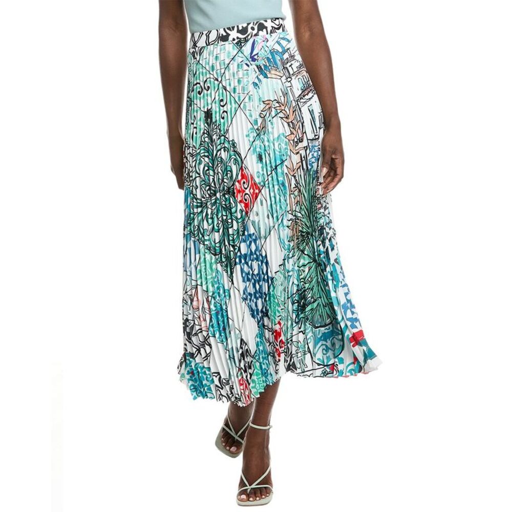 Marc Cain Womens  Pleated Maxi Skirt, Pink